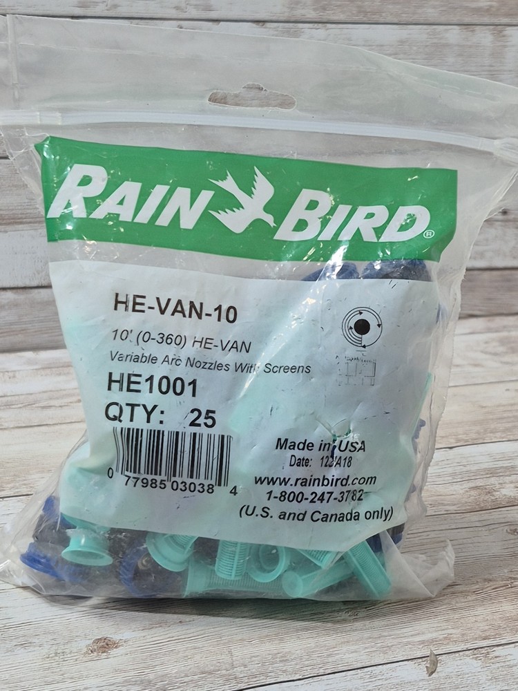 Rain Bird HE-VAN-10 Variable Arc Nozzle w/ Screens - 25 Pack 10” (0-360°) HE1001