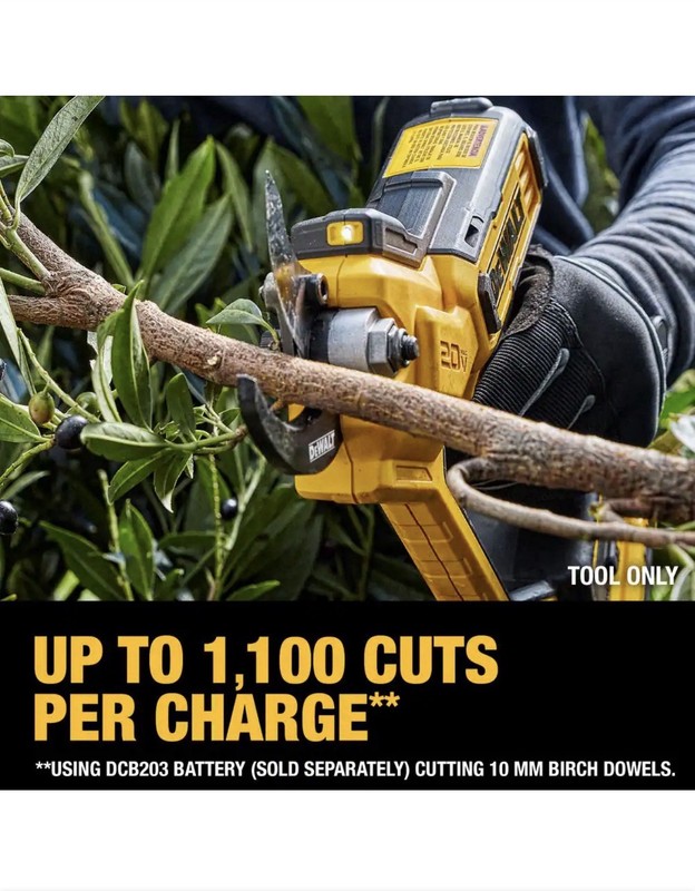 DEWALT DCPR320B 20V MAX Pruner Tool Only, LED Work Light, 1.5 in Cut Capacity gallery