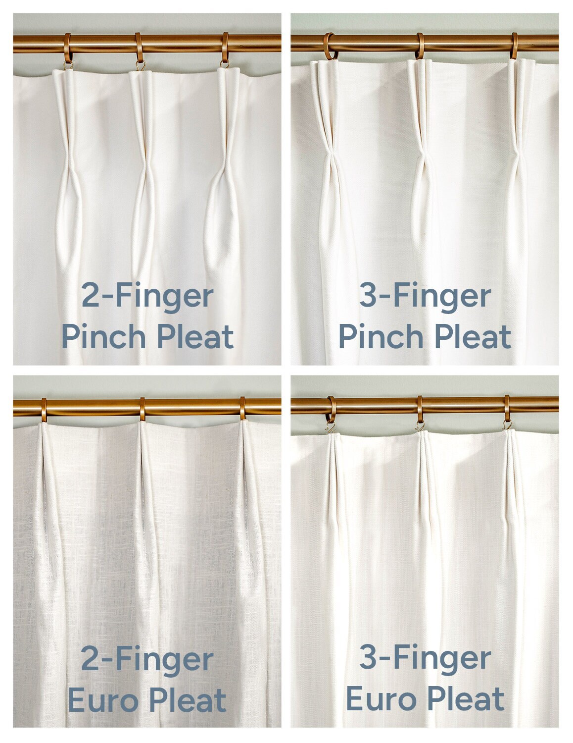 Custom Drapes - Pleated & Lined - 7 oz. Cotton Duck Natural - 1 Pair / 2 Panels gallery