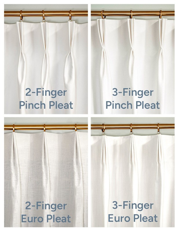 Custom Drapes - Pleated & Lined - 7 oz. Cotton Duck Natural - 1 Pair / 2 Panels gallery