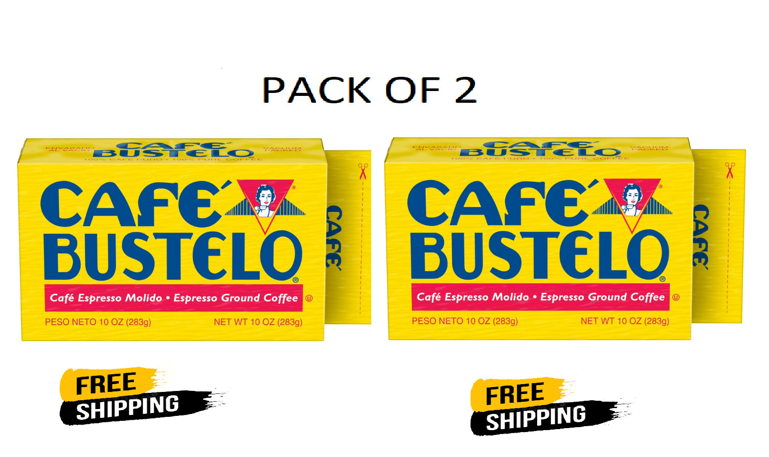 (2 pack) Cafe Bustelo,Espresso Style Dark Roast Ground Coffee,Vacuum Packed 10oz gallery