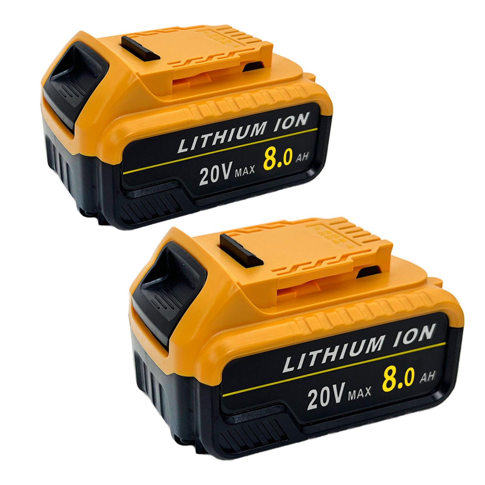 2-Pack 8.0Ah 20V MAX Lithium Battery, Replacement for DeWalt 20V Power Tools gallery