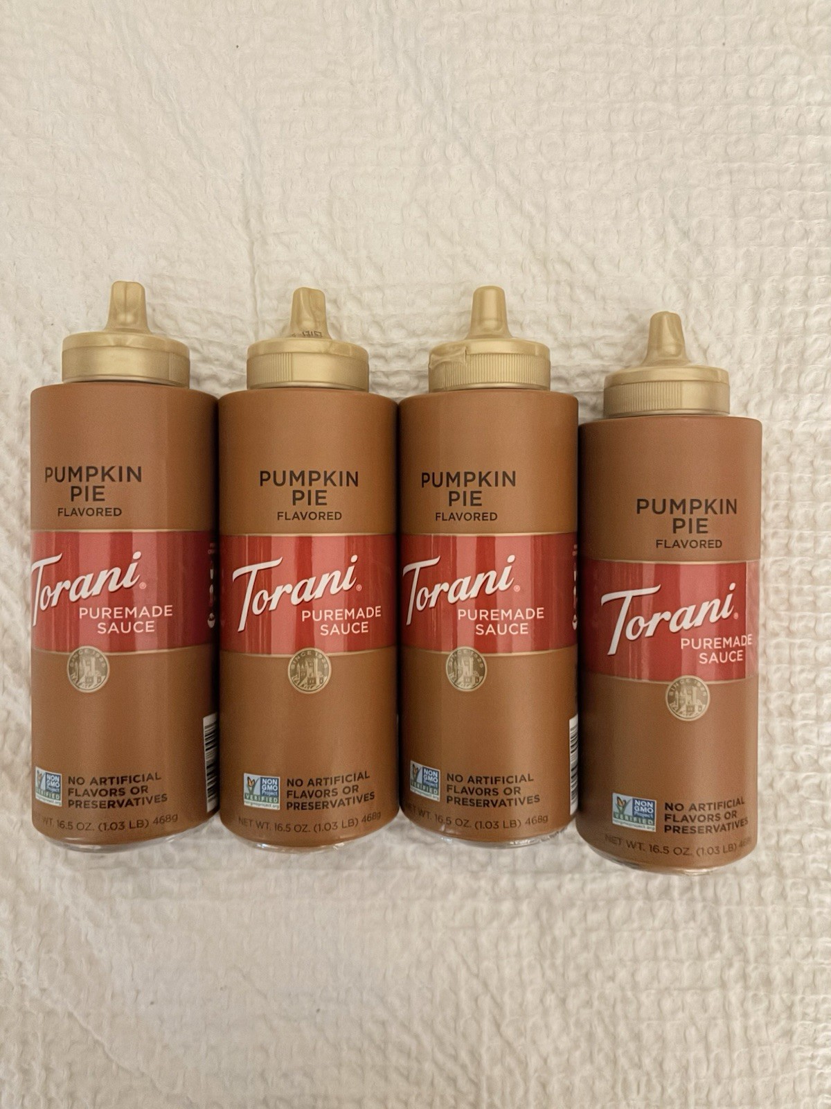 Torani Pumpkin Pie Syrup for Coffee, Desserts & Baking | Pack of 4, 16.5 oz Ea. gallery