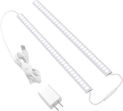 Plug-In under Cabinet Lighting, 2Pcs 12 Inch Dimmable Closet Light, Cold White 6