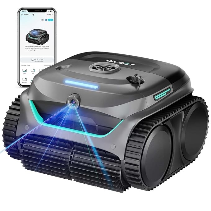 WYBOT C2 Vision AI Camera Cordless Pool Vacuum Robot for inground Pools gallery