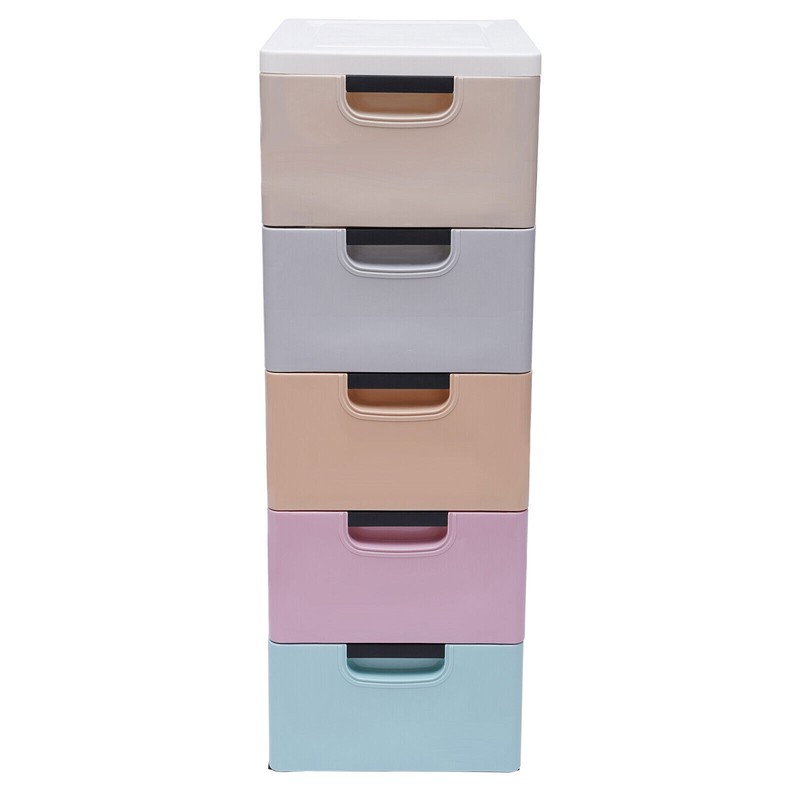 Slim Storage Chest Plastic Narrow Drawers Storage Cabinet 5 Drawer Vertical NEW gallery