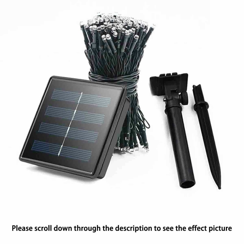 100 LED Solar powered String Lights Outdoor Garden Party Xmas Fairy Wedding Lamp gallery
