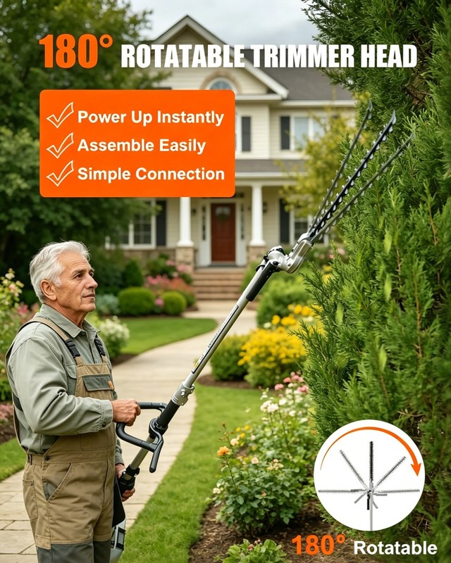 NEOTEC 6-in-1 Multi-Functional Trimming Tools Gas Hedge Trimmer 26CC Weed Eater gallery