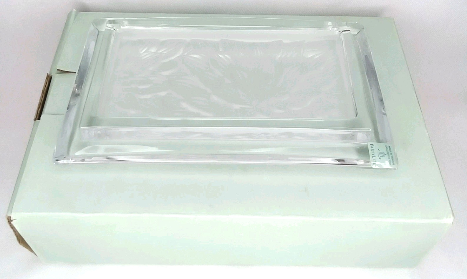 Vintage PartyLite 2000s Candle Holder & Original Box Chrysanthemum Pillar Tray gallery