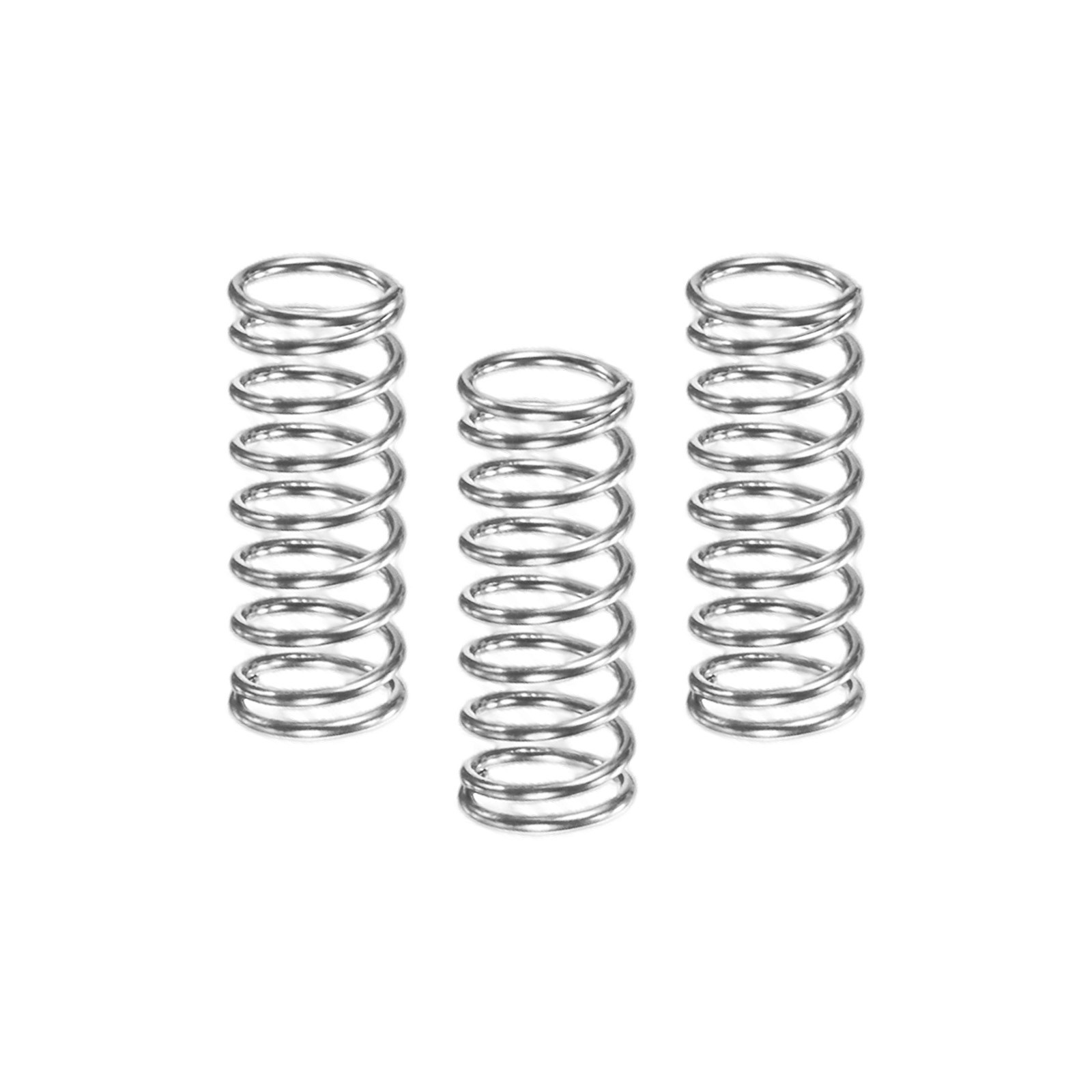 3-Pack Compression Springs, 10mm Length 4mm OD [Silver Tone, 0.4mm Wire Size] gallery