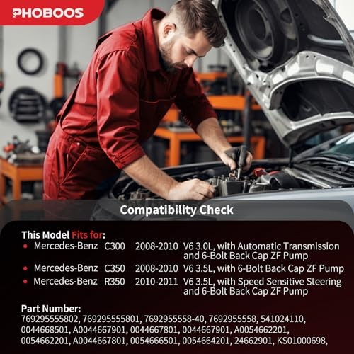 Power Steering Pump Compatible with Mercedes-Benz C300/C350 2008-2010, R350 gallery