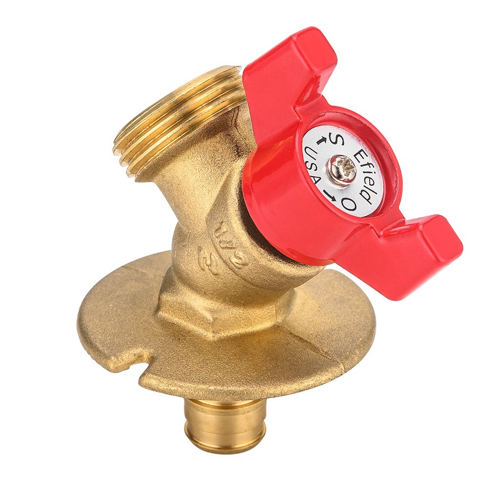 EFIELD 2 PCS Outdoor Faucet Valve 1/4Turn Sillcock 1/2" Pex-A Expan Inlet x 3/4" gallery