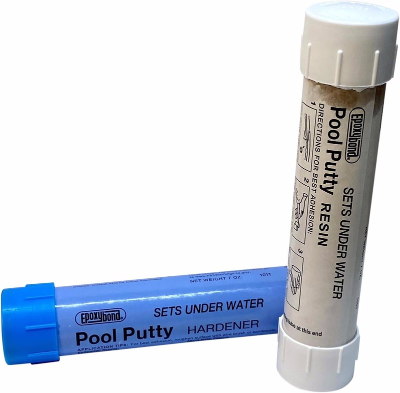 Epoxy bond Epoxy, White Pool Spa Putty Repair of Leak Tile Plaster Cracks gallery