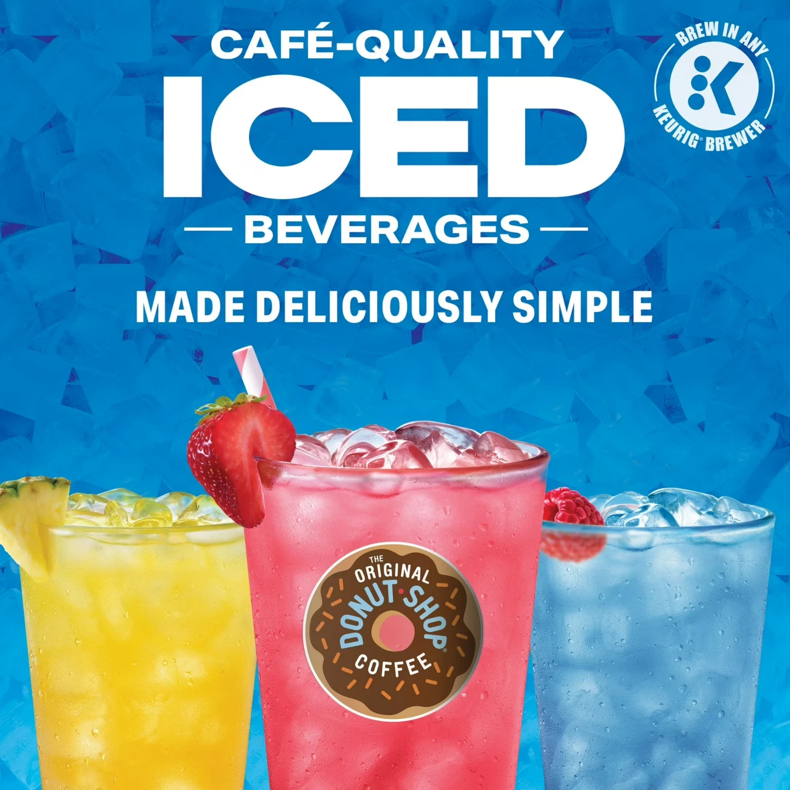 The Original Donut Shop, Iced Refreshers Berry Chill Flavor K-Cup Pods, 10 Count gallery