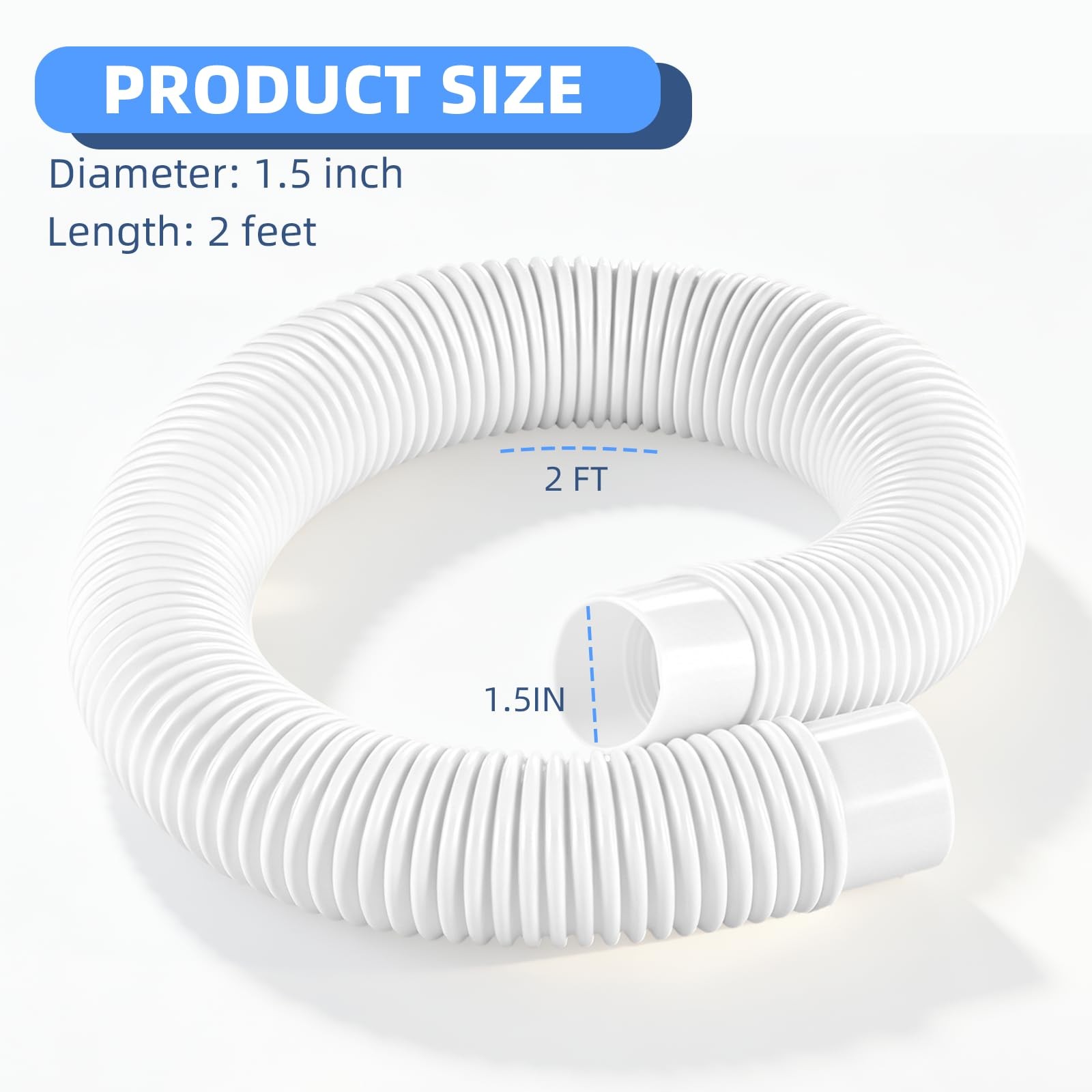 1.5" x 2' Plastic Return Suction Pool Hose, Fits for Summer Waves SFX1000 SFX... gallery