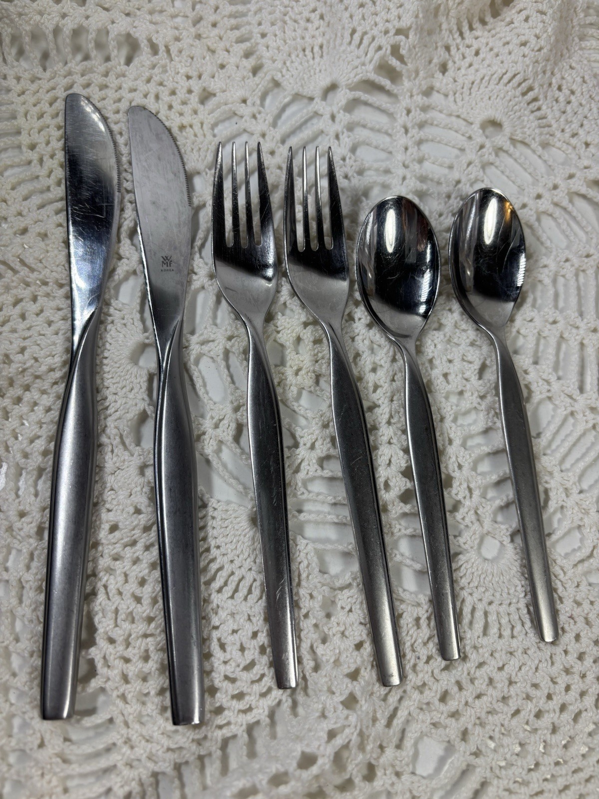 6x WMF Cromargan Flatware Spoon Fork Knife Korea Glossy 18/8 Stainless gallery