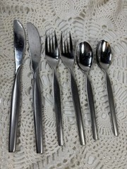 6x WMF Cromargan Flatware Spoon Fork Knife Korea Glossy 18/8 Stainless