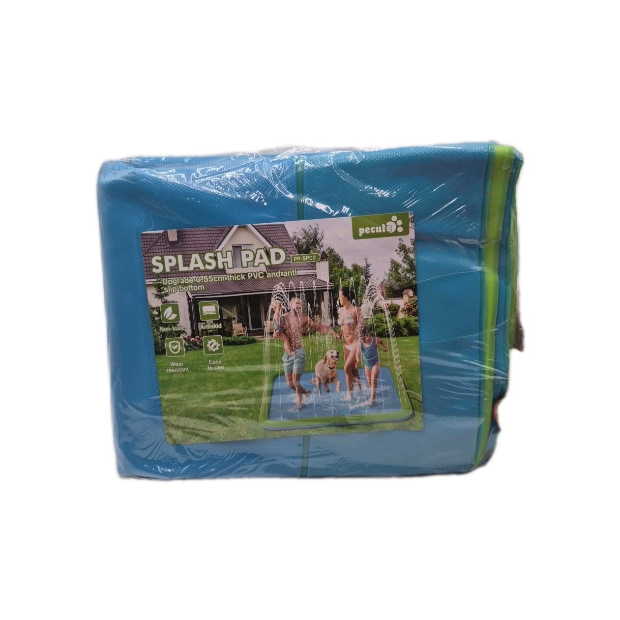 Pecute 69 inch Dog Splash Pad Non-Slip Dog Cool Sprinkler Pool Model Pp-sp02 gallery