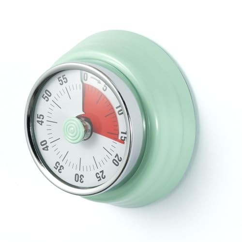 60-Minute Magnetic Visual Timer, Silent Operation and No Battery Needed, Green