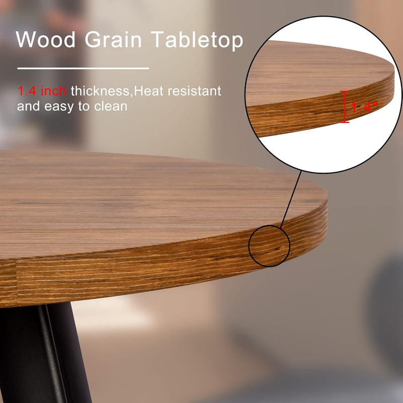 Round Dining Table, Small Dining Table for 2, 31.5" round Table, Mid-Century Mod gallery