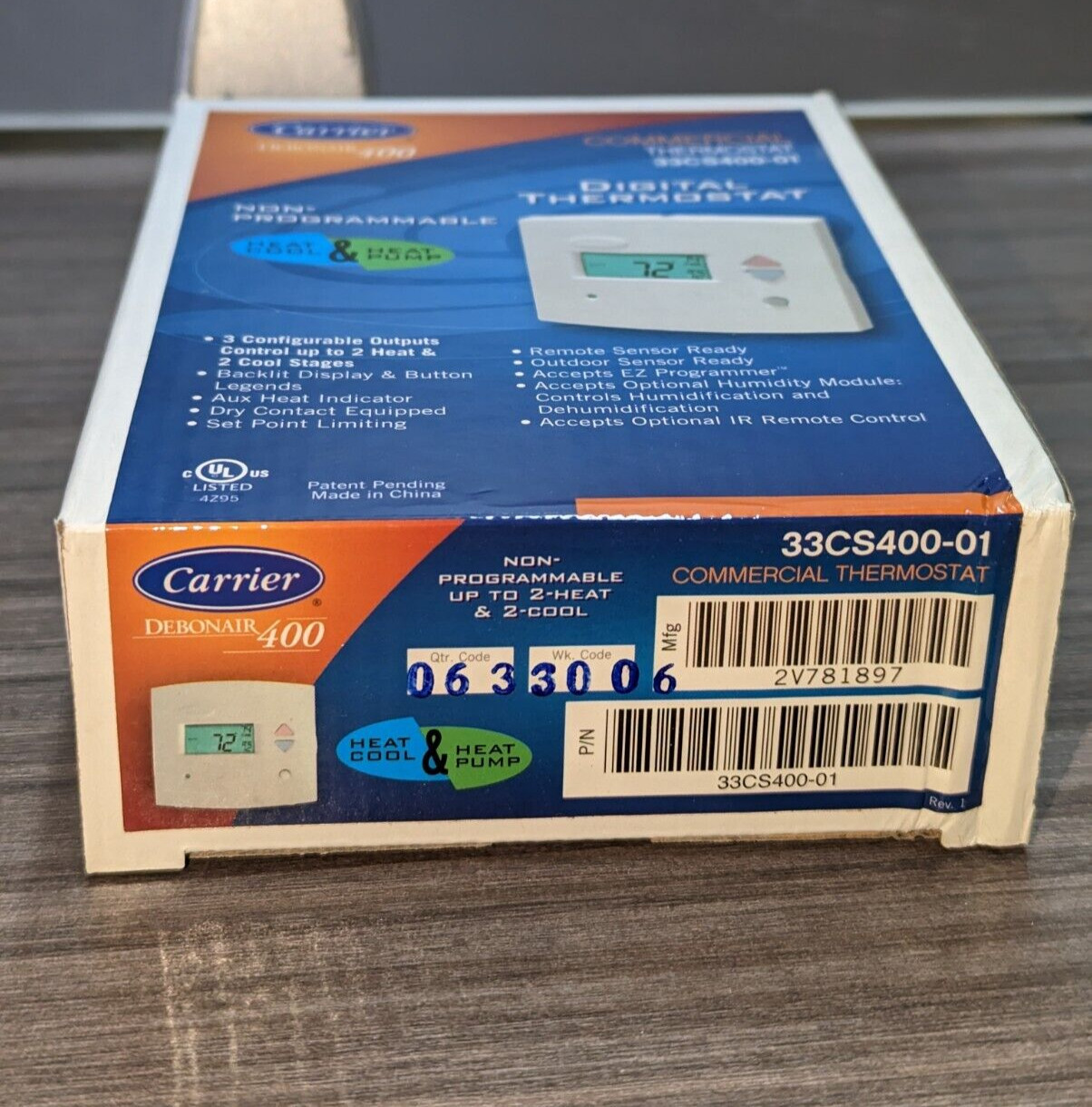 Carrier Digital Programmable Thermostat 33CS400-01 DEBONAIR 400 , New gallery