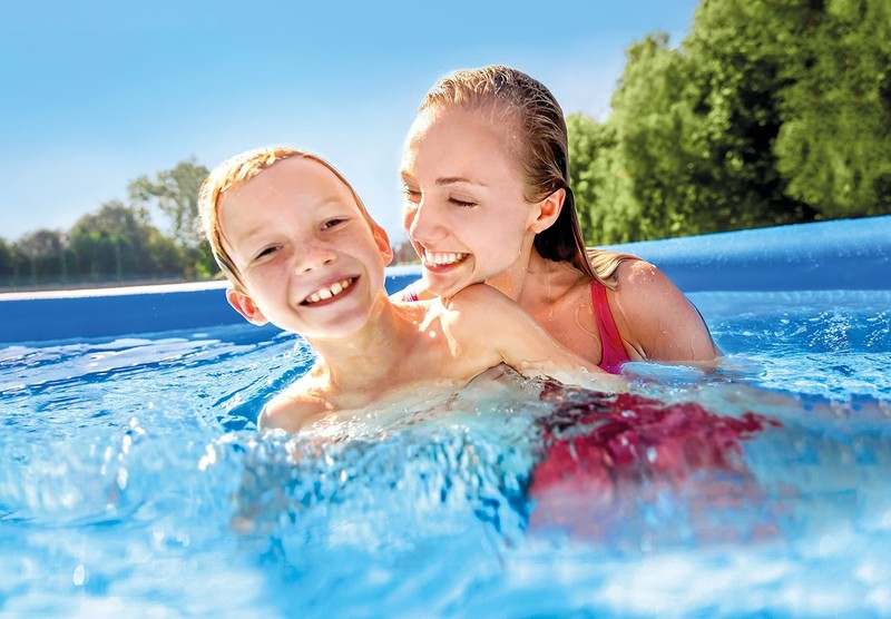 Intex Easy Set 8Ft Round Pool With Filter Pump Summer Fun Inflatable 24In Deep gallery