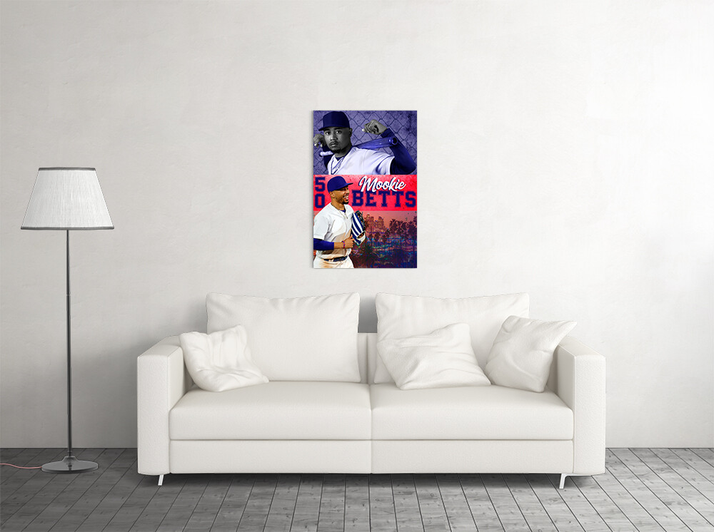 Mookie Betts Right Fielder LA Dodgers MLB Art Wall Room Poster - POSTER 20x30 gallery