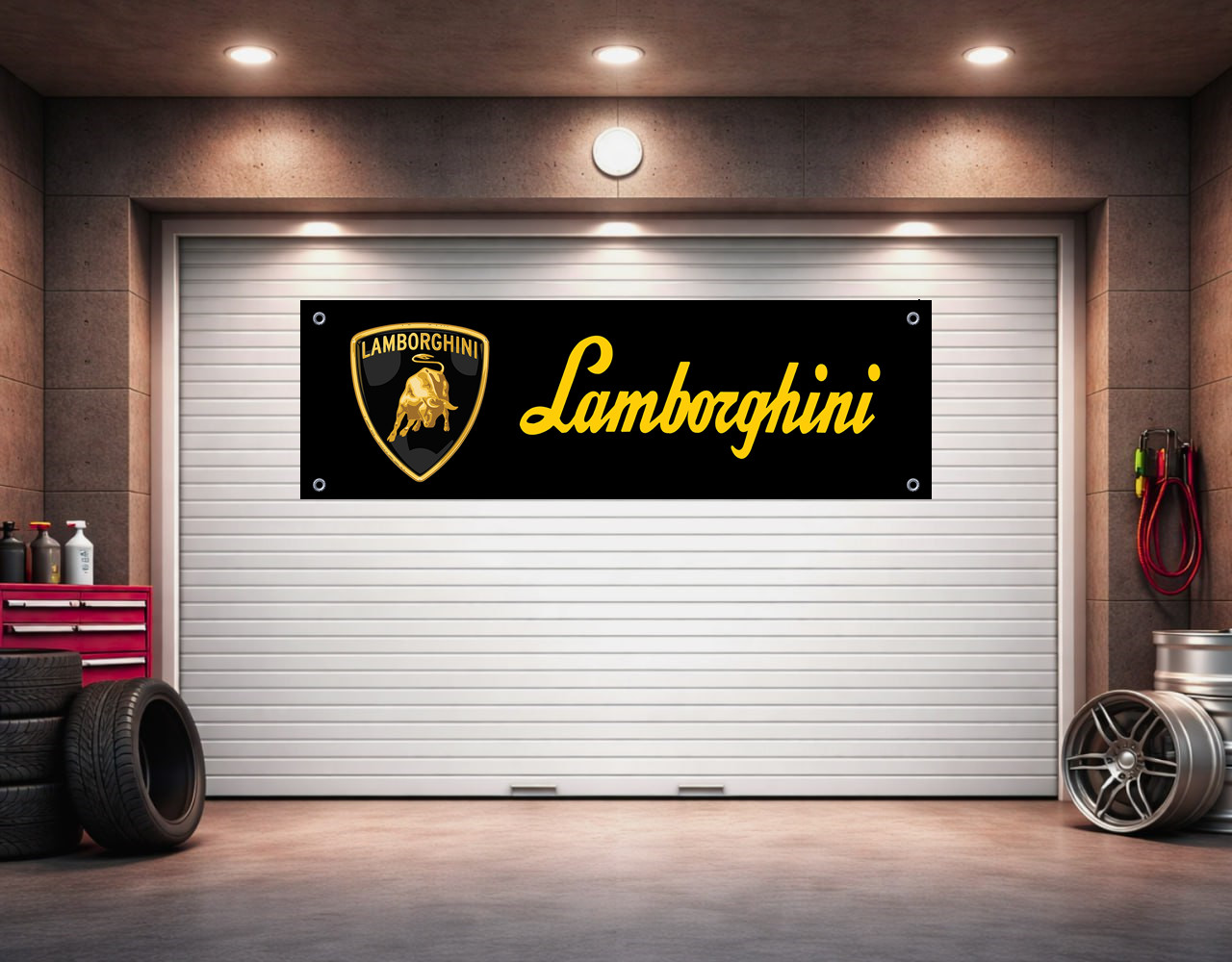 Lamborghini Style Garage Banner Man Cave Wall Decor gallery