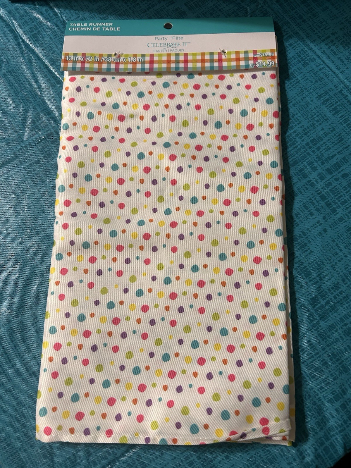 Celebrate It Colorful Spring Table Runner 13” X 72” Polyester New Easter C2 gallery