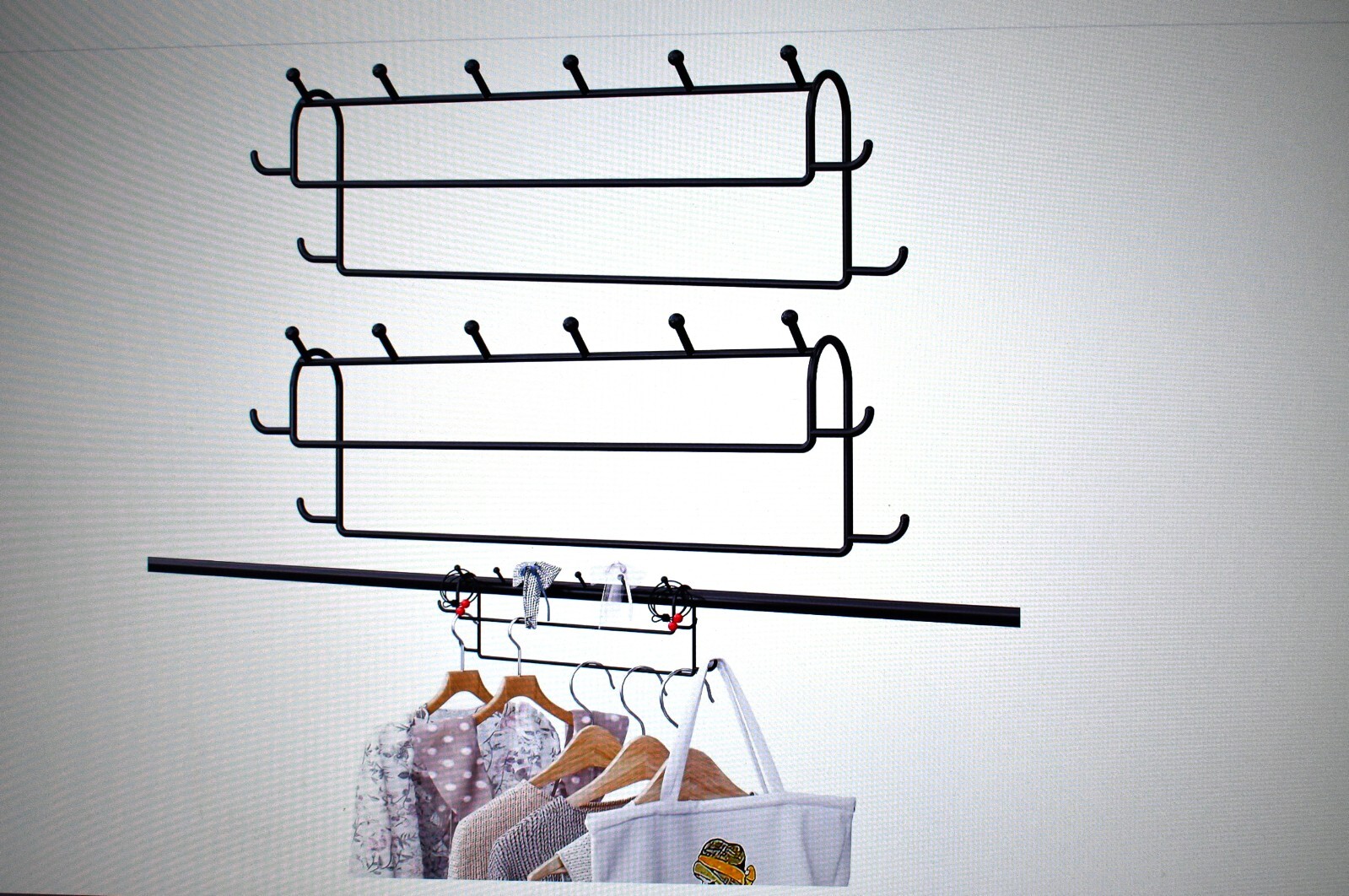 Karlliu 2-Pack Space-Saving Magic Hangers | 10-Hook Heavy-Duty Closet Organizer gallery