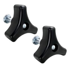 2 Sets Lawn Mower Handle Bolts, Triangle Screw Replacement for Black
