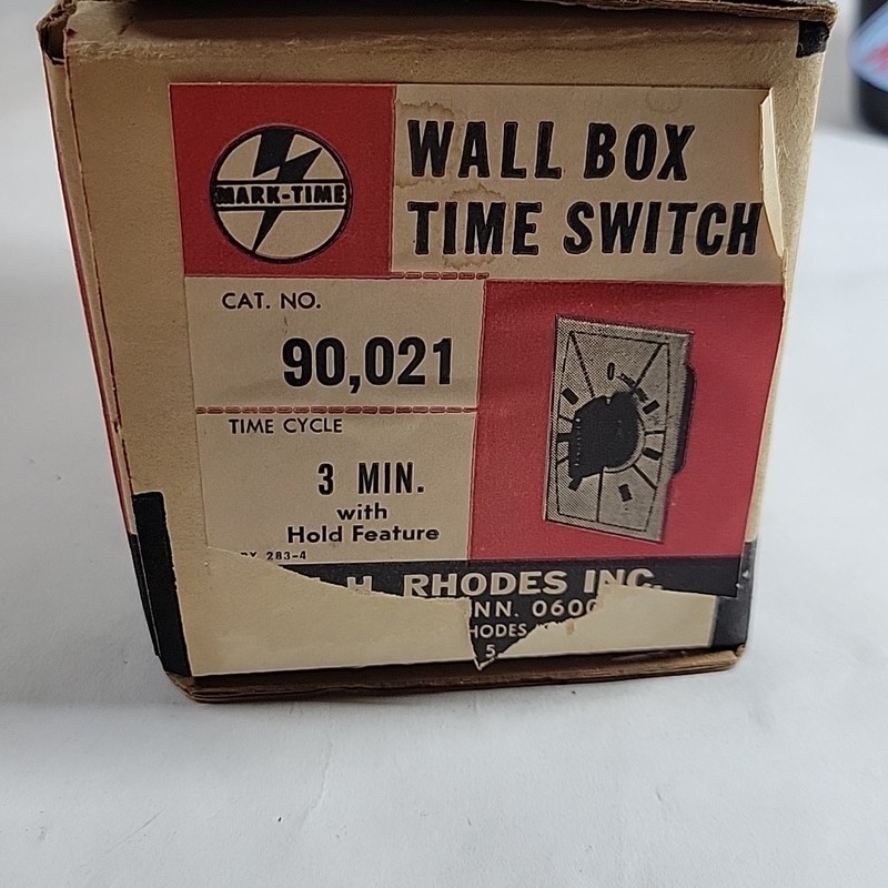 Wall Box Time Switch Mark Time 90021 Black 90,000 Series 125VAC 20A 3 Minutes gallery