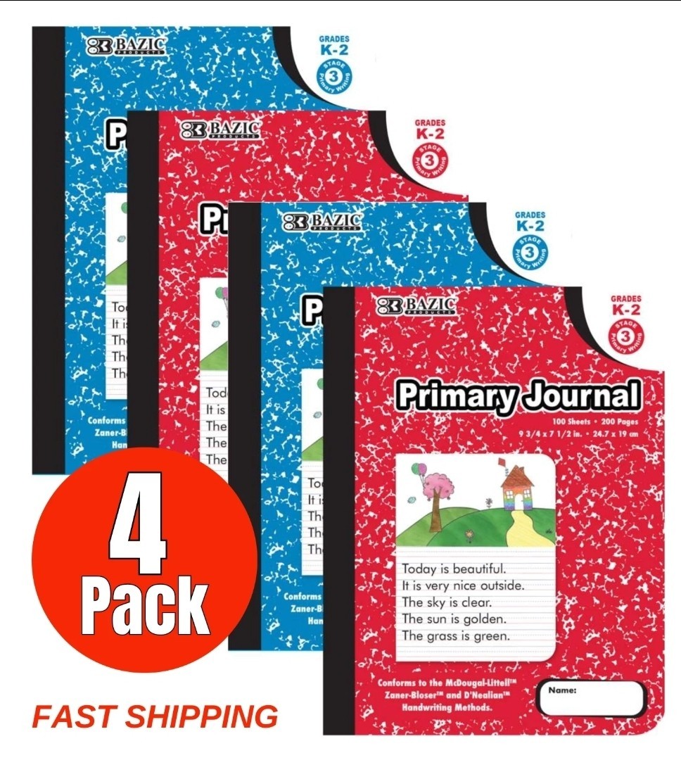 (4 pack) Primary Journal Composition Book,100 sheets Drawing & Writing Grade K-2 gallery