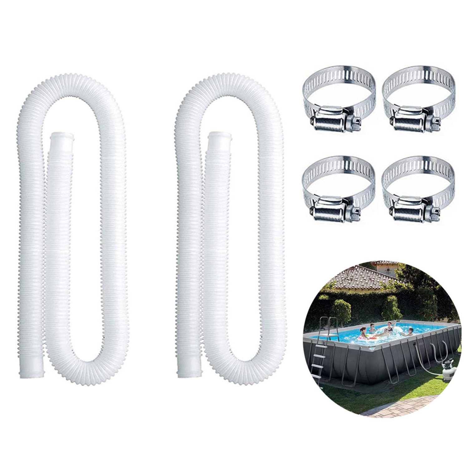 Swimming Pool Replacement 59 inches long with 1.25 diameter, White gallery