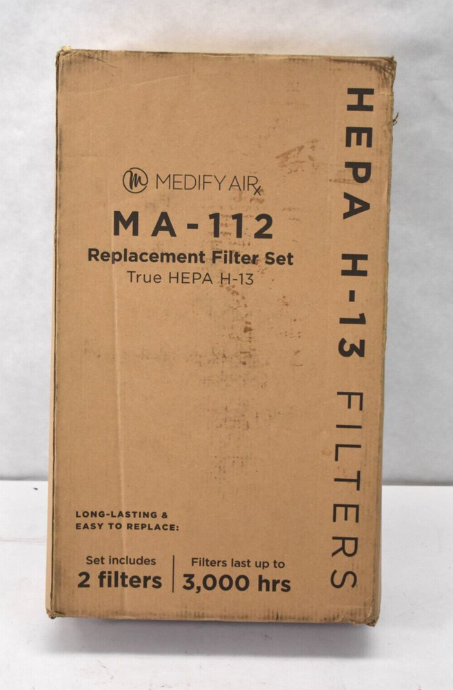 Medify Air Replacement Filter Set True HEPA H-13 2 Piece Kit For Allergens Smoke