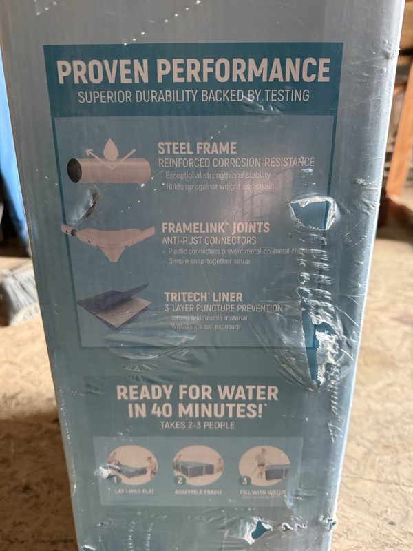 Bestway Steel Pro Rectangular Frame Pool Blue Tritech 9ft10in x 6ft7in x 26in gallery