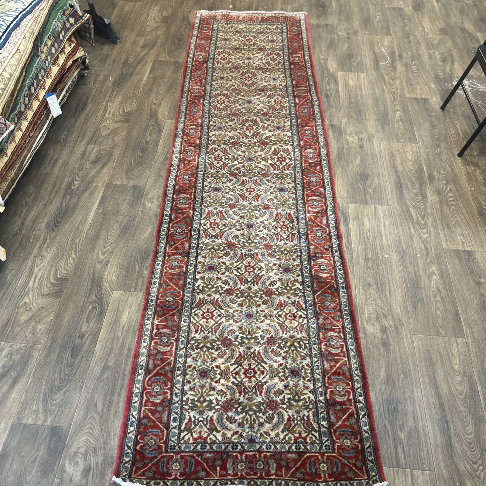 Pre-1900 Karabagh Turkish Runner 2”9x10”8 ft Antique Hand-knotted Hallway Rug gallery