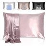 (Pink) 100% Mulberry Silk Pillowcase 22 Momme Queen with Zipper Luxury Soft gallery