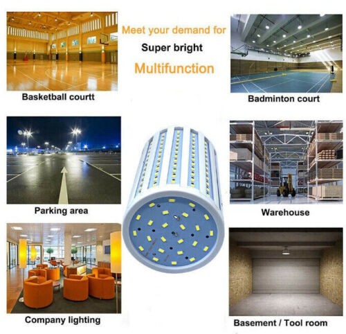 LED Bulb 300W Equivalent 30W 144-Chip Corn Light E26 3000lm Cool Daylight 6000K gallery