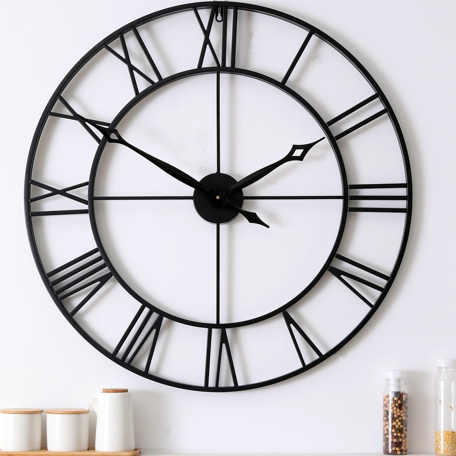 CLXEAST 30 Inch Large Wall Clock Modern, Oversized Roman Numeral gallery