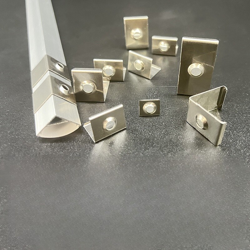 For V Shape LED Aluminum Channel System Metal Clips Mounting Holder Bracket gallery
