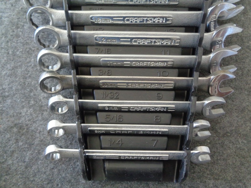 CRAFTSMAN Metric Combination Wrenches 7mm-18mm w/ Rack - Lot of 12 gallery