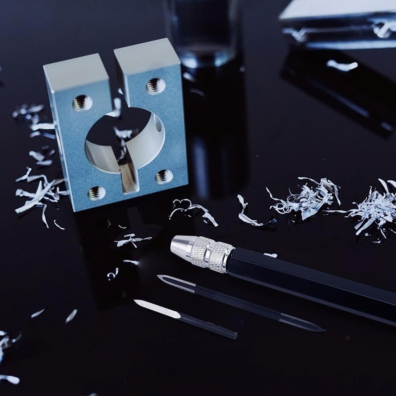 3PCS Deburring Scraper Tool Set, Adjustable Triangular Blade for Metal Plastic gallery