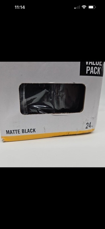 24-Pack 3-1/2 In. X 5/8 In. Radius Matte Black Squeak-Free Butt Door Hinge gallery