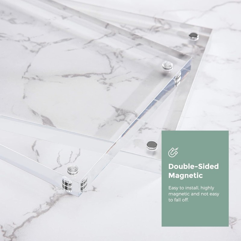 3-5Pack Acrylic Picture Frame Double Sided 10+10MM Plexiglass Clear Magnet Frame gallery