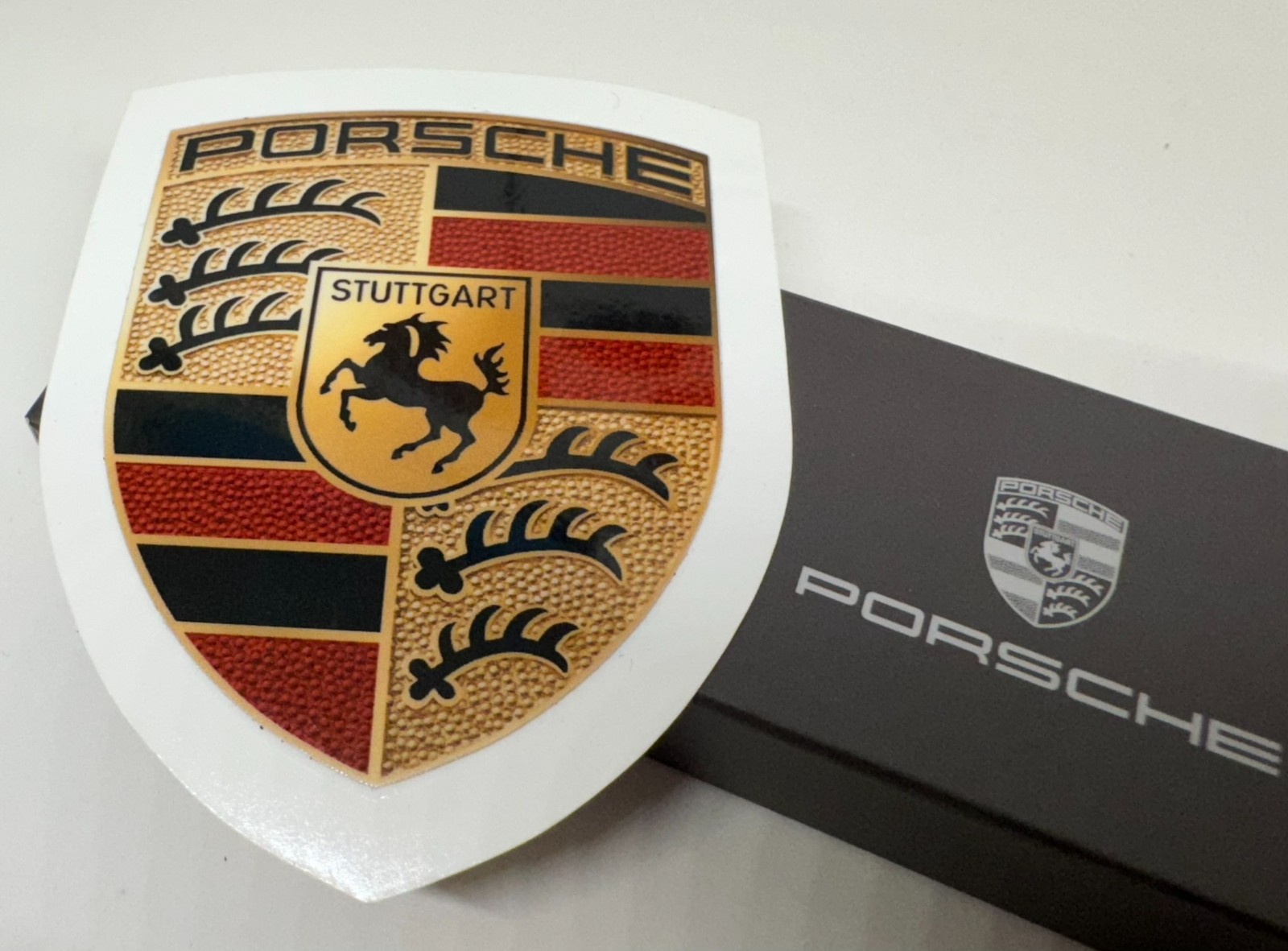 OEM Porsche Crest Sticker Logo Emblem Badge Bonnet WAP0130050MCST Genuine Black gallery