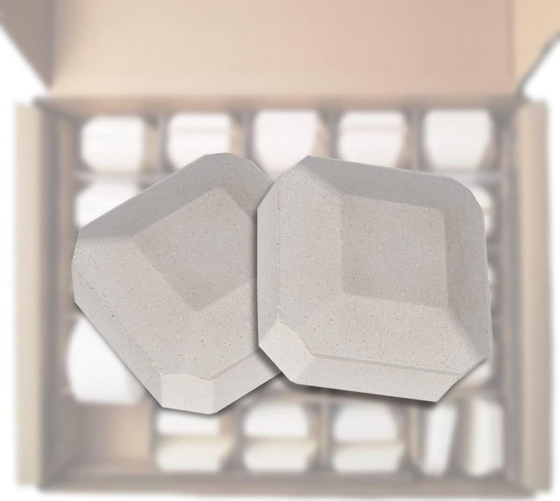 50 Pcs Ceramic Briquettes Replacement For Lynx L27, L30, CS30 Gas Grill, 2x2x0.7 gallery