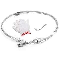 24″ Universal Throttle Cable Stainless Steel Braided Covering Locking 24 inch
