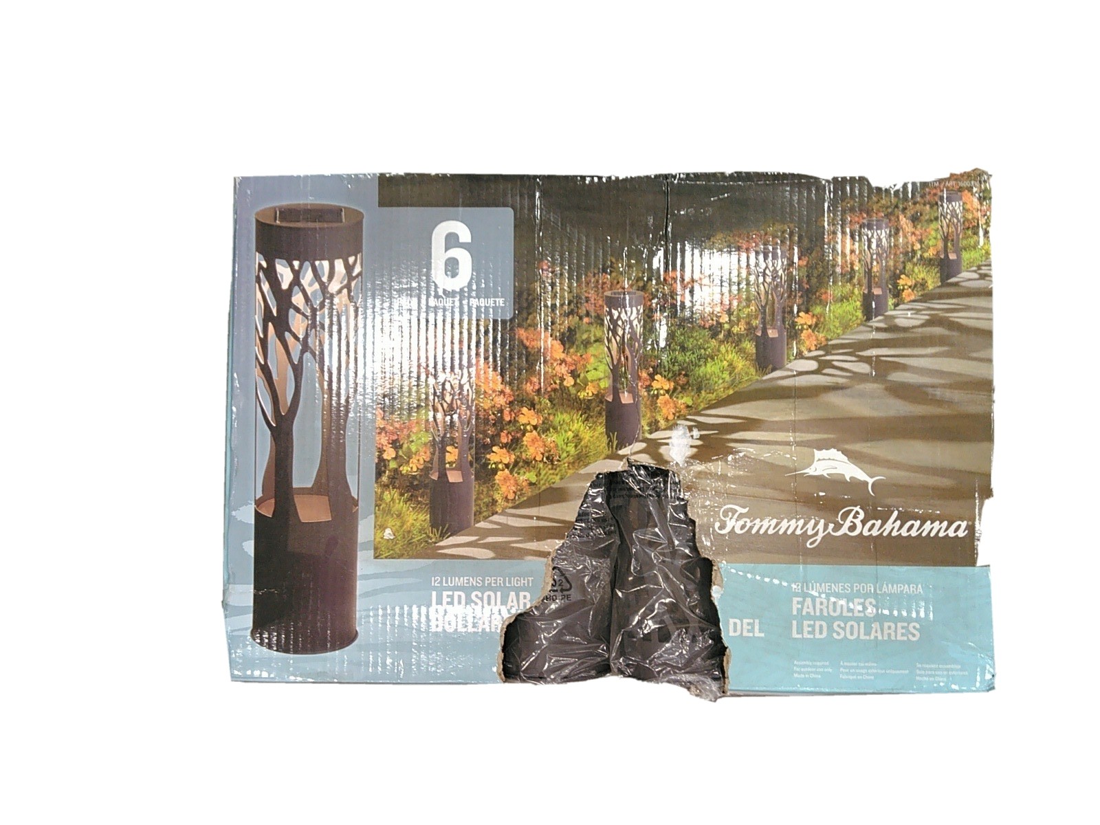 Tommy Bahama, 6 Pk - Solar LED Path Garden Patio Landscape Bollard Lights gallery