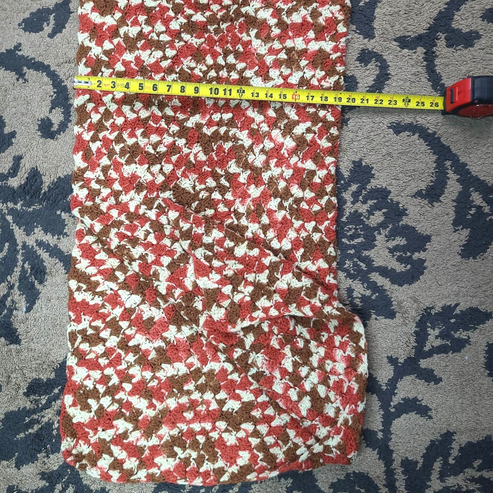 Handmade Crochet Afghan Multi-color gallery
